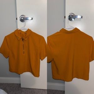 Forever 21 Collared Crop Top